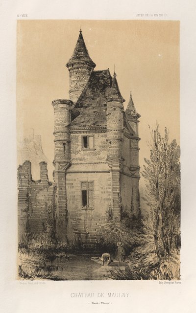 Chateau De Maulny Haute-Marne, 1860 by Victor Petit