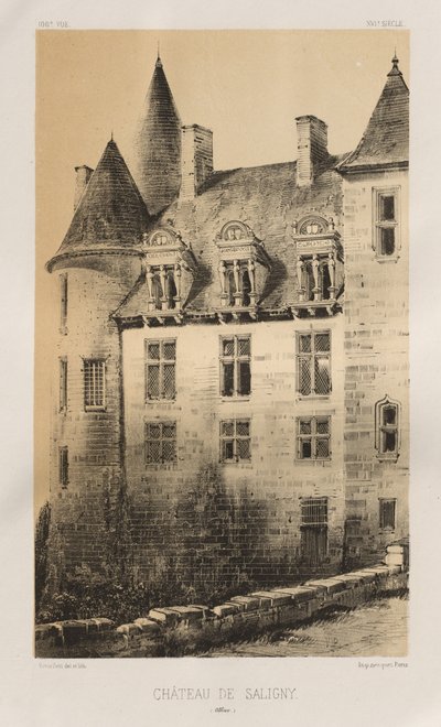 Pl.100, Château de Saligny Alliers, 1860 by Victor Petit