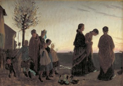 Confirmation Sunday. Dragør by Viggo Johansen