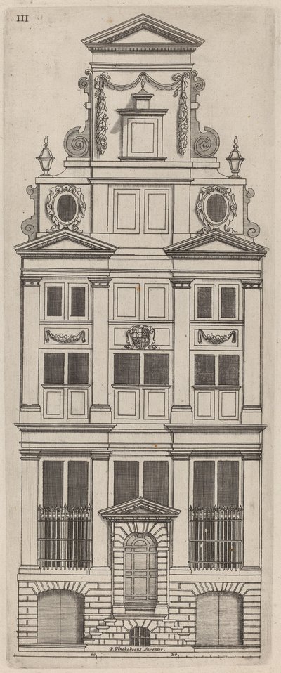 Dutch Facade Elevation: pl. 3 by Vignola