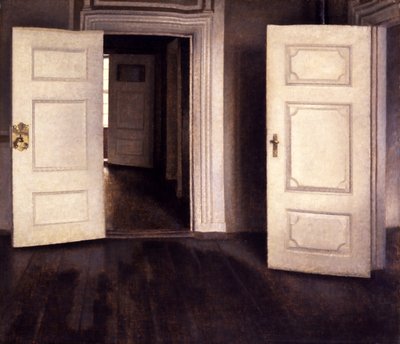 Open Doors by Vilhelm Hammershøi