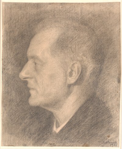 Portrait of Alfred Bramsen, Profile etc. by Vilhelm Hammershøi