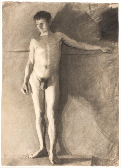 Standing Male Model by Vilhelm Hammershøi