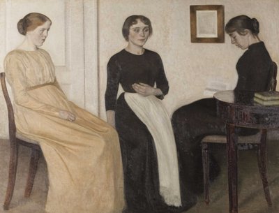 Three Young Women by Vilhelm Hammershøi