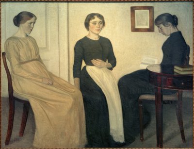 Three Young Women by Vilhelm Hammershoi