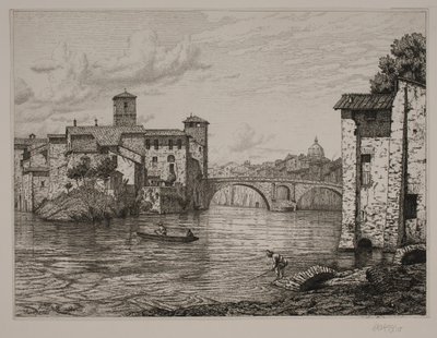 Scene at Ponte Rotto in Rome by Vilhelm Kyhn
