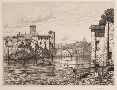 View of Ponte Rotto in Rome by Vilhelm Kyhn