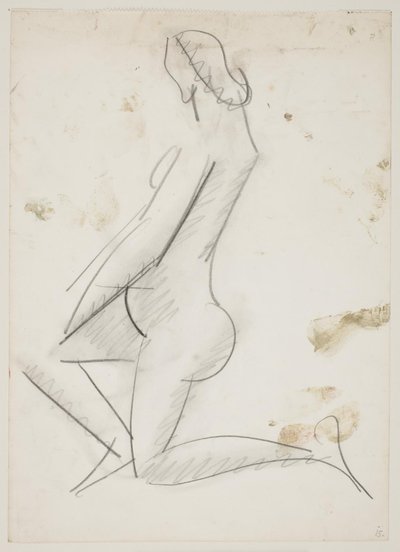 Kneeling Woman, Profile to the Left by Vilhelm Lundstrøm