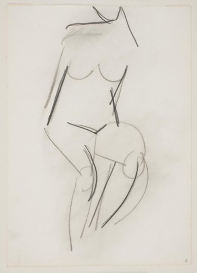 Seated Nude Woman Seen from the Front by Vilhelm Lundstrøm