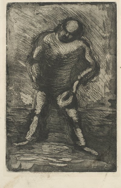 Squatting Man with Hat in Hand by Vilhelm Lundstrøm