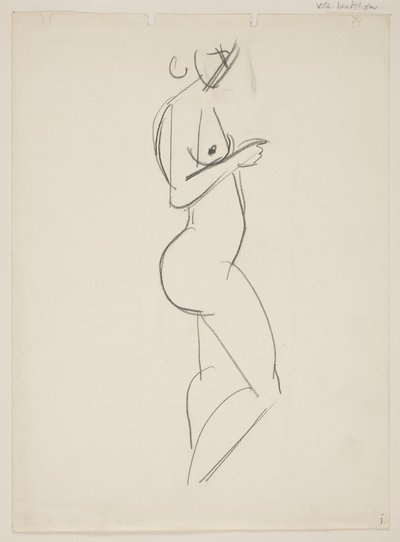 Standing Nude Woman, Profile to the Right by Vilhelm Lundstrøm