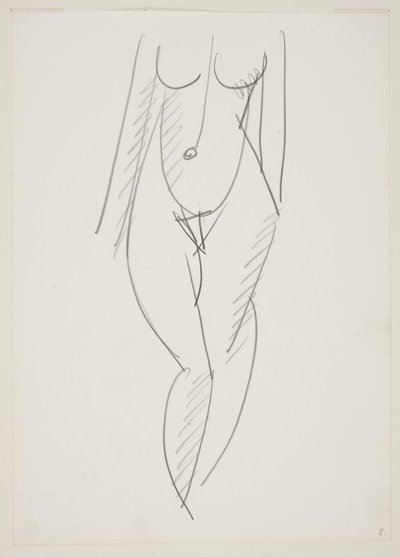 Standing Naked Woman Seen from the Front by Vilhelm Lundstrøm