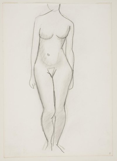 Standing Nude Woman Seen from the Front by Vilhelm Lundstrøm