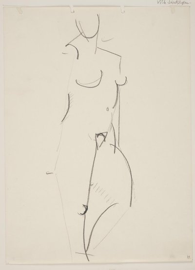 Standing Naked Woman, Facing Right by Vilhelm Lundstrøm