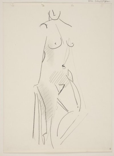 Standing Nude Woman, Facing Right by Vilhelm Lundstrøm