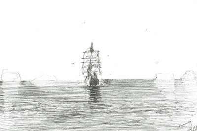 Terra Nova under Sail by Vincent Alexander Booth