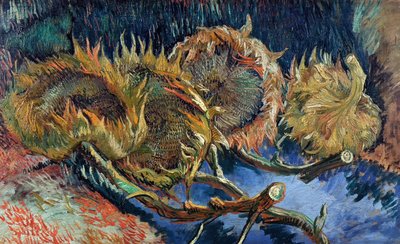 Four Cut Sunflowers by Vincent van Gogh