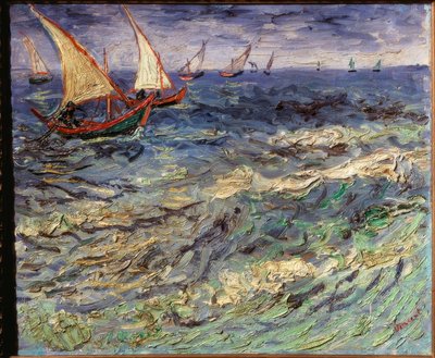 Fishing Boats at Saintes-Maries by Vincent van Gogh