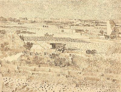 Harvest--The Plain of La Crau, 1888 by Vincent van Gogh