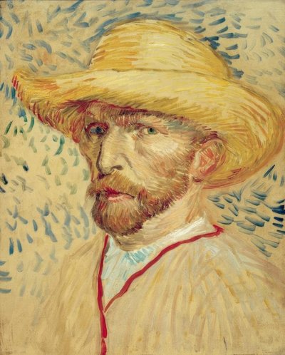 Self-Portrait with Straw Hat and Painter