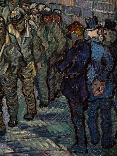 The Prison Courtyard (detail) by Vincent van Gogh