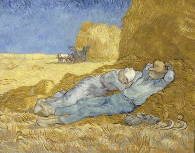The Siesta after Millet by Vincent van Gogh