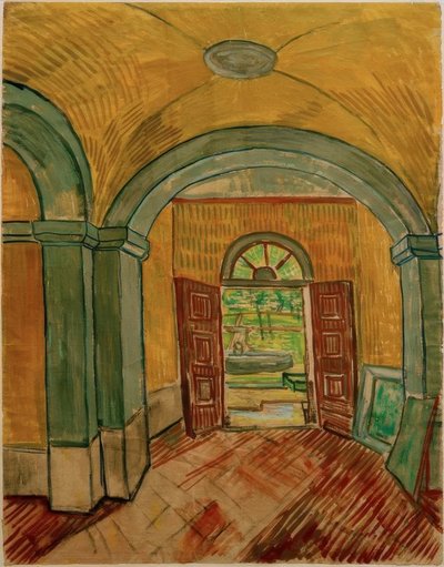 Vestibule in the Sanatorium by Vincent van Gogh