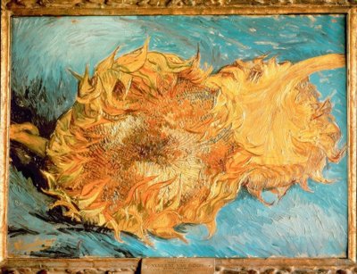 Two Cut Sunflowers by Vincent van Gogh