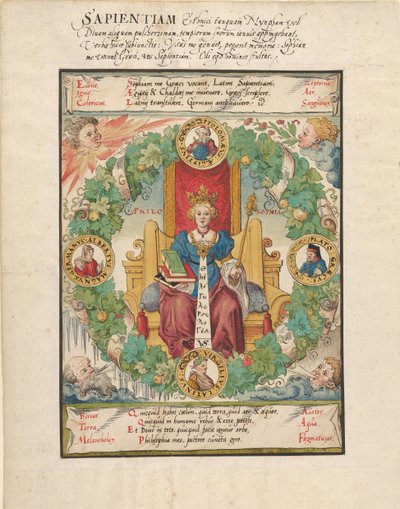 Philosophy Enthroned, mid-16th century by Virgil Solis