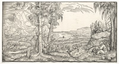 St. John on the Island of Patmos by Virgilius Solis