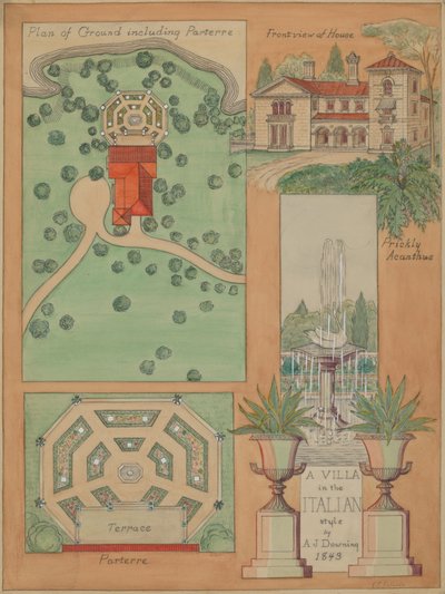 Italian Style Villa, c. 1936 by Virginia Richards