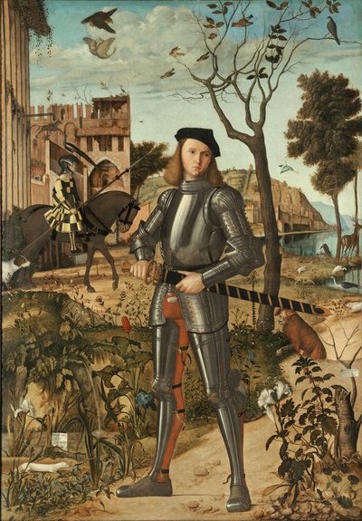 Young Knight in a Landscape by Vittore Carpaccio