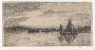 Antwerp: Sunset by Vittore Grubicy