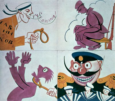 Caricature against the Constituent Assembly, 1921 by Vladimir Mayakovsky