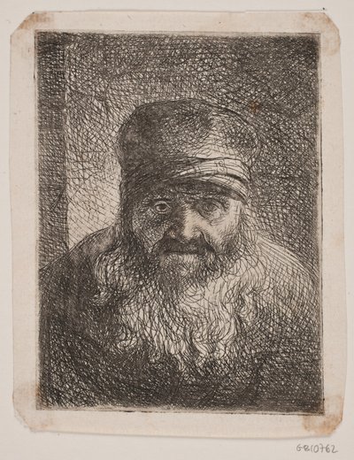 Old Bearded Man. Bust Portrait Facing Forward by W.A. Müller