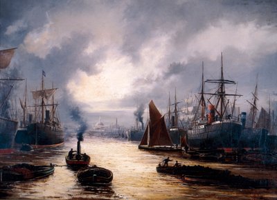 The Pool of London, 1892 by WJ Baker