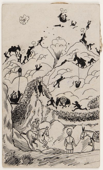 A Mountain Battery Stunt in the Balkans by W. Dawson