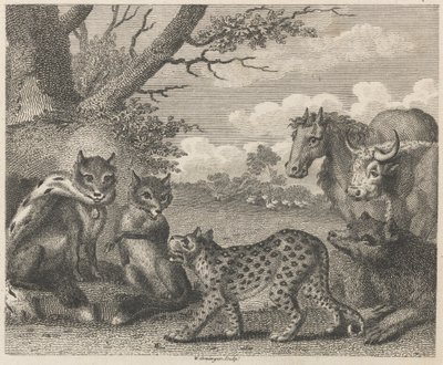 The Lion, the Fox, and the Geese by W. Grainger