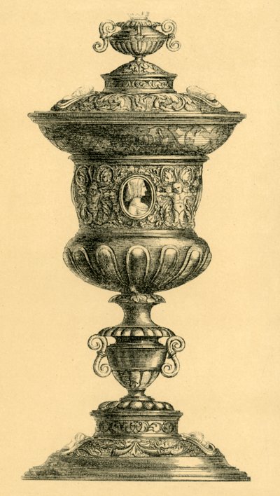 Silver cup and lid by W. M. McGill