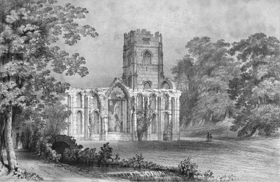 Fountains Abbey, 1840 by W Monkhouse