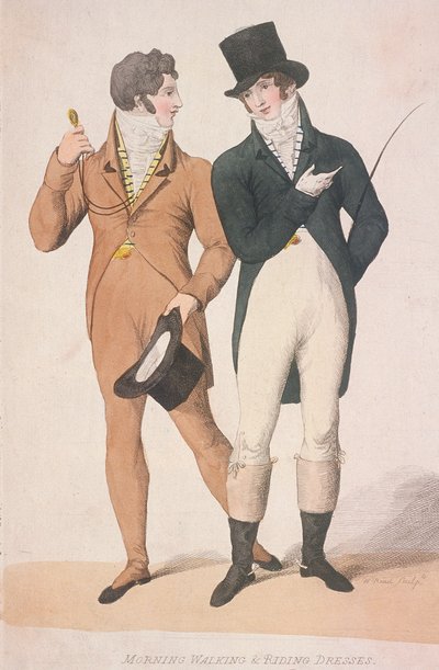 Morning Walking and Riding Dresses, c1810 by W Read