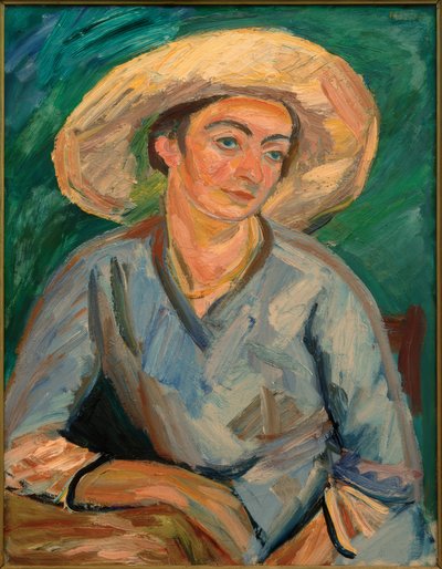 Woman with Hat (Oda Rösler) by Waldemar Rosler