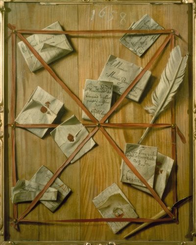 A Board with Attached Letters by Wallerand Vaillant