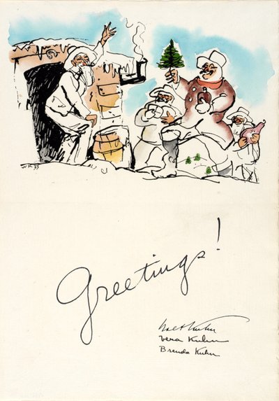 Christmas Greetings 1933 by Walt Kuhn