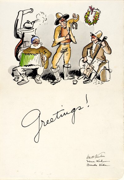 Christmas Greetings 1934 by Walt Kuhn