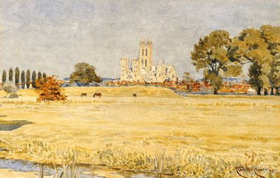 Canterbury Cathedral from the Meadows by Walter Crane