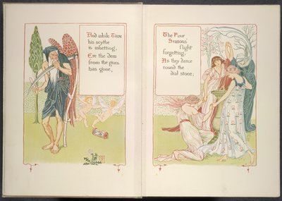 Father Time and the four seasons by Walter Crane
