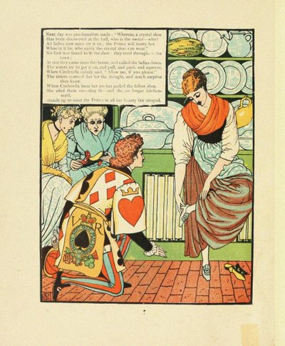 Illustration for Fairy Tale Cinderella by Walter Crane