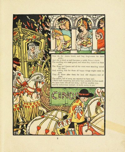 Illustration for Fairy Tale Cinderella by Walter Crane