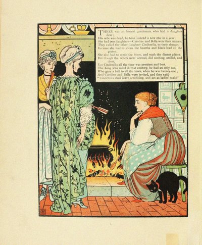 Illustration for Fairy Tale Cinderella by Walter Crane